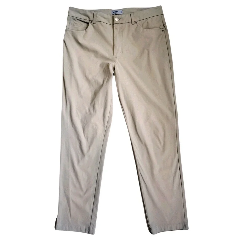 VRST Limitless 4-Way Stretch 5-Pocket Slim Fit Golf Pants Beige Mens 34x32